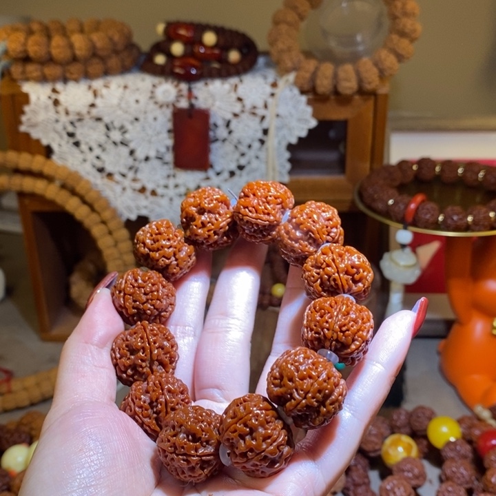 春***冬手串金刚菩提236玉华满肉一物