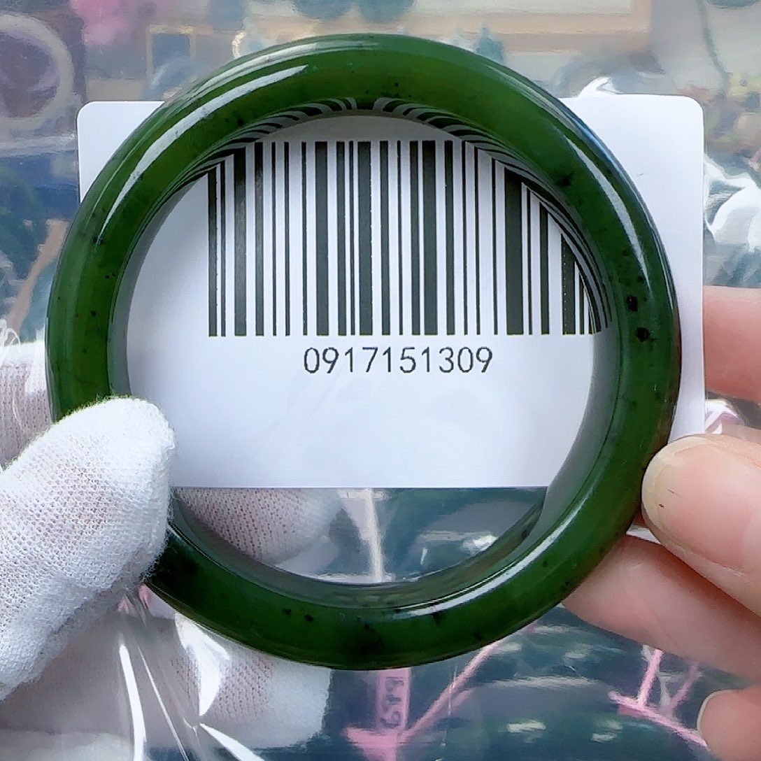 和田玉（碧玉）手镯未镶嵌58.5