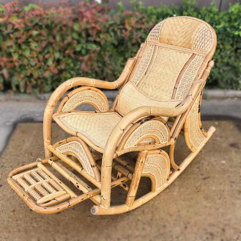 丰川藤艺真藤摇摇椅全藤摇椅老人逍遥椅成人午休躺椅
