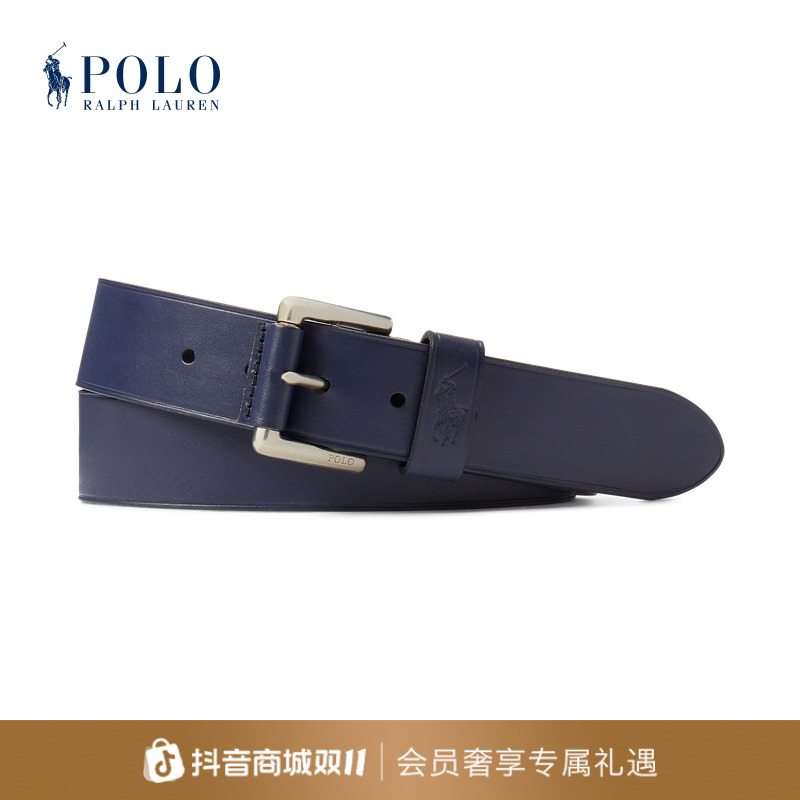 Ralph Lauren拉夫劳伦男配 经典款标志性Pony皮革腰带405845449