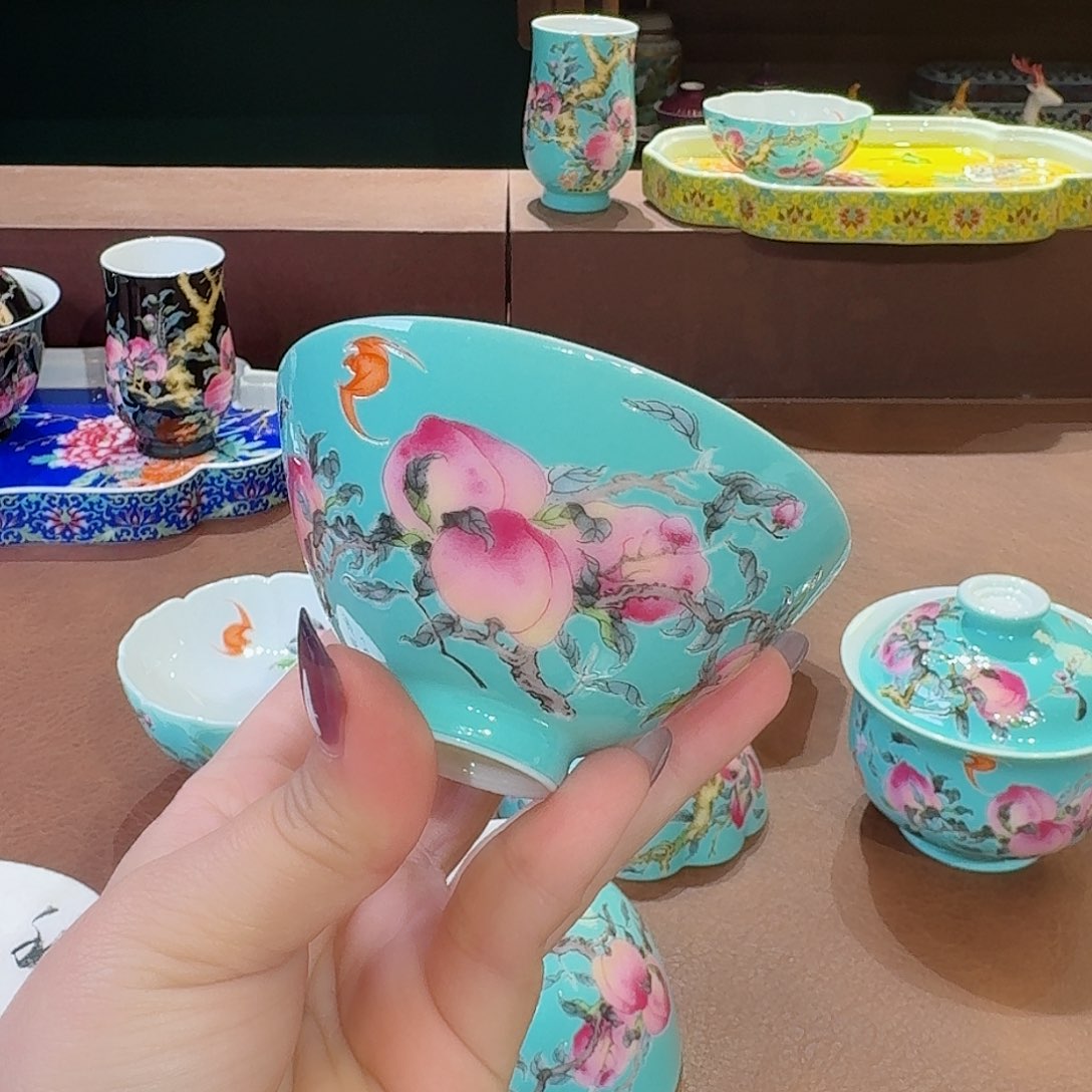 珐琅彩主人杯茶具套装