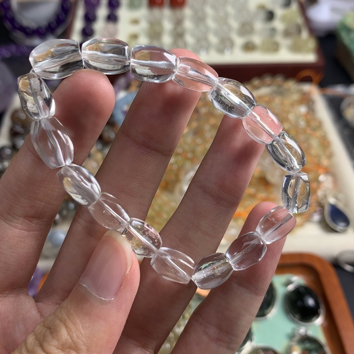 布白水晶随型单圈