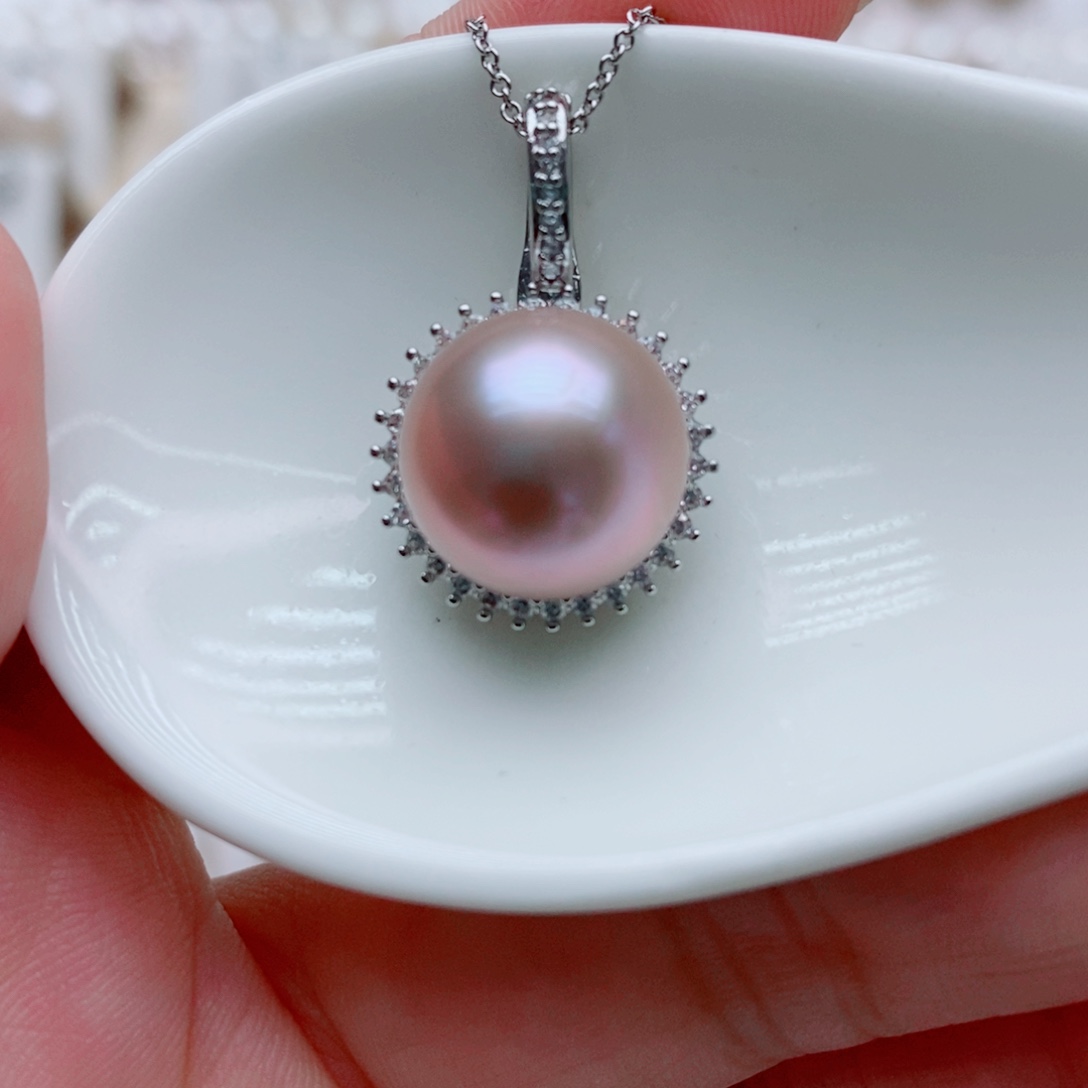 淡水珍珠未镶嵌吊坠(赠链)13.3mm