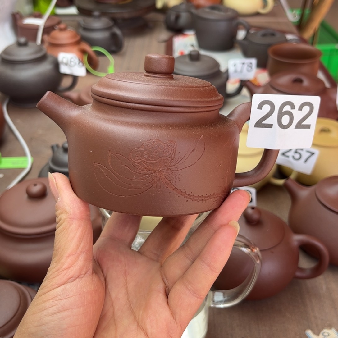 紫砂茶壶紫泥半手无添加220cc