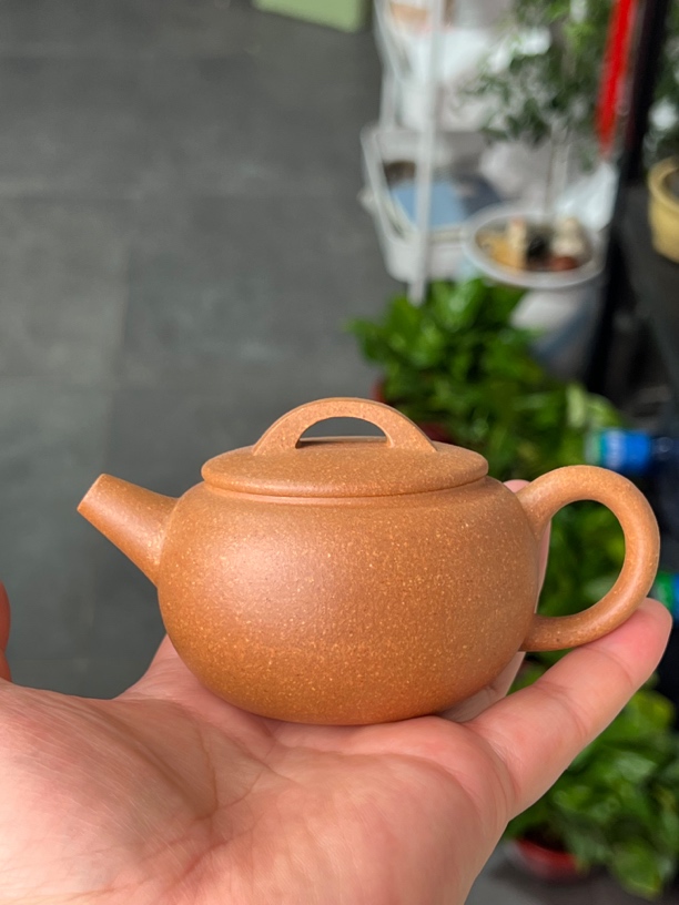 宜兴原矿紫砂壶全砂黄降坡圆瓦150毫升精工半手工文人茶器茶具