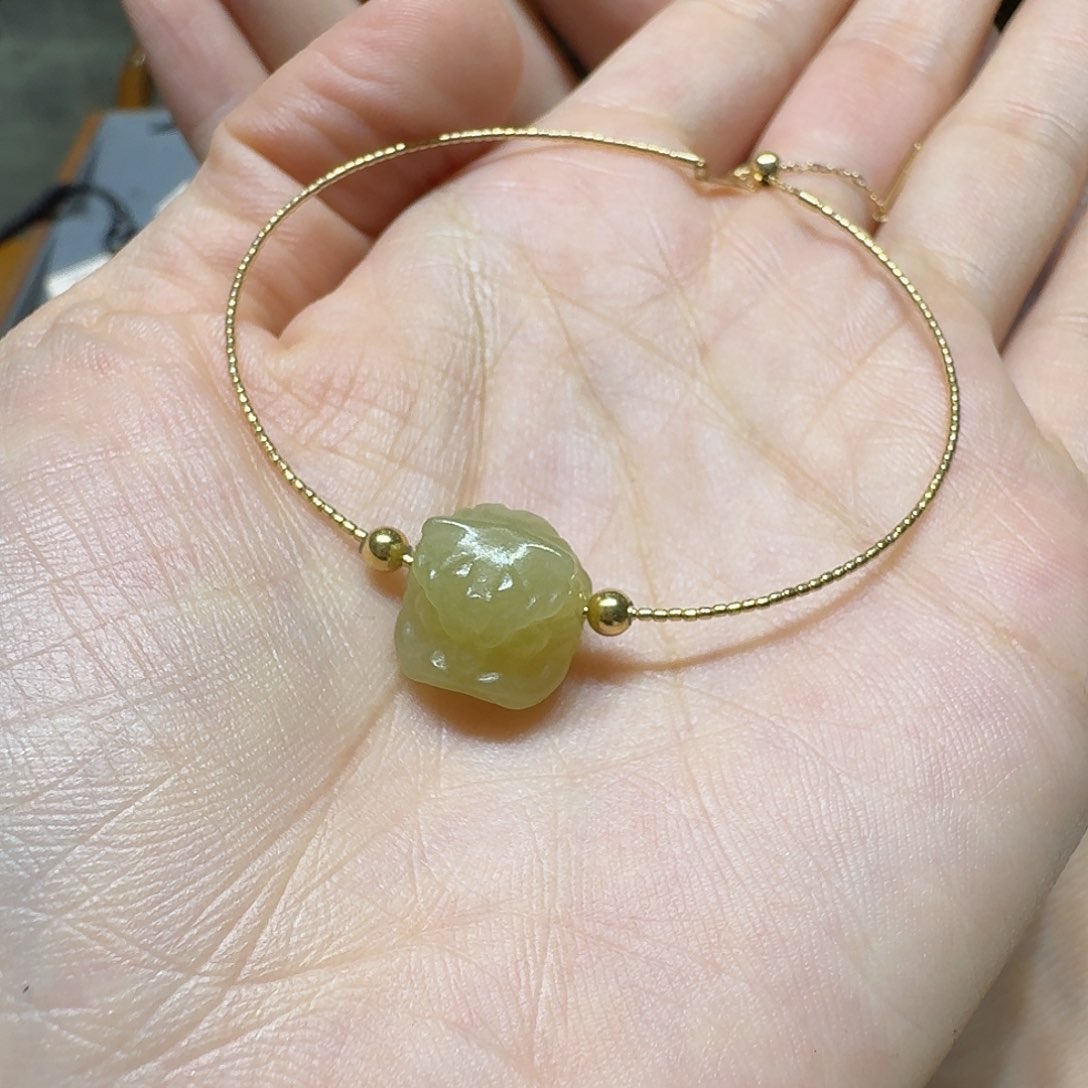 手链18K金镶嵌和田玉