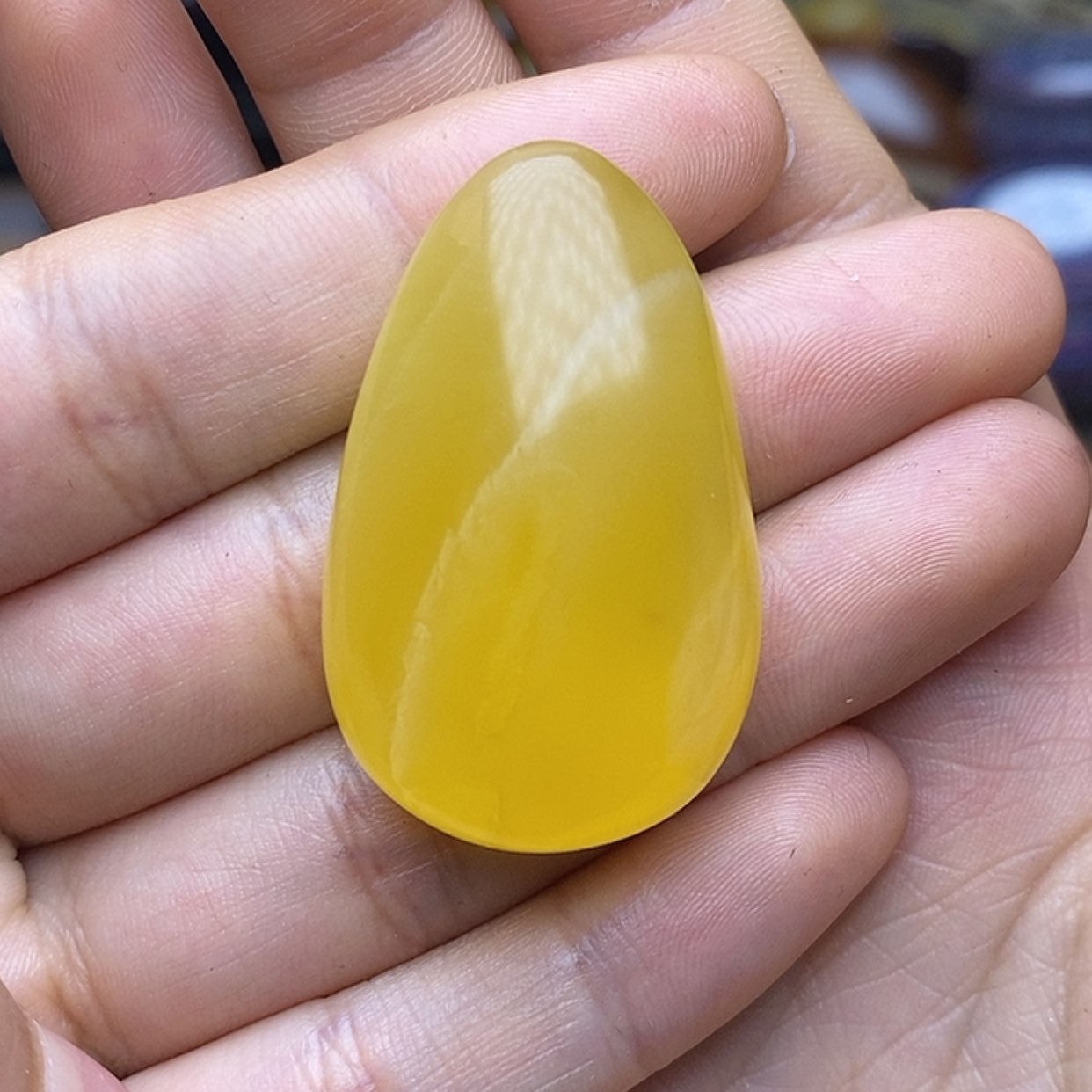 【闪购商品】未镶嵌琥珀珠宝奇石鸡油黄吊坠