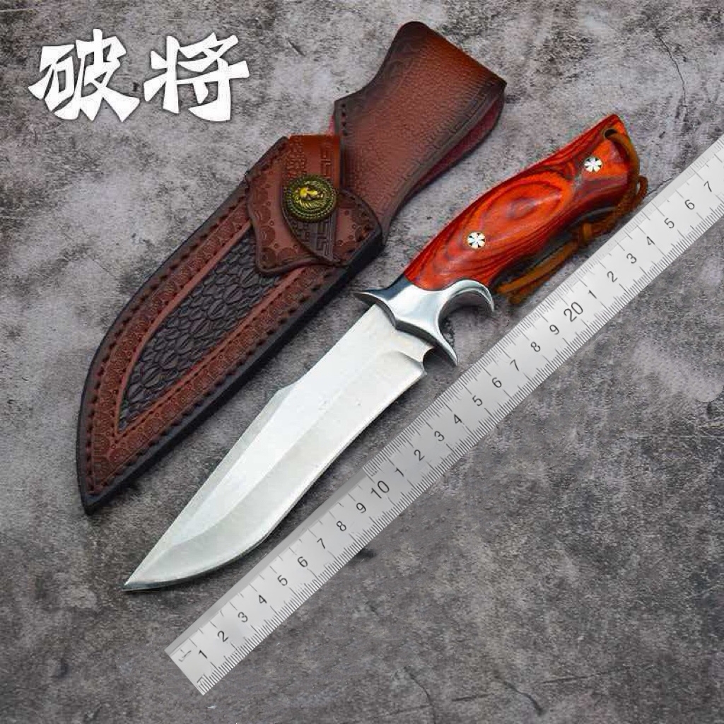 破将M390户外一体钢高硬度锋利工具水果刀便携防身露营刀耐用直刀