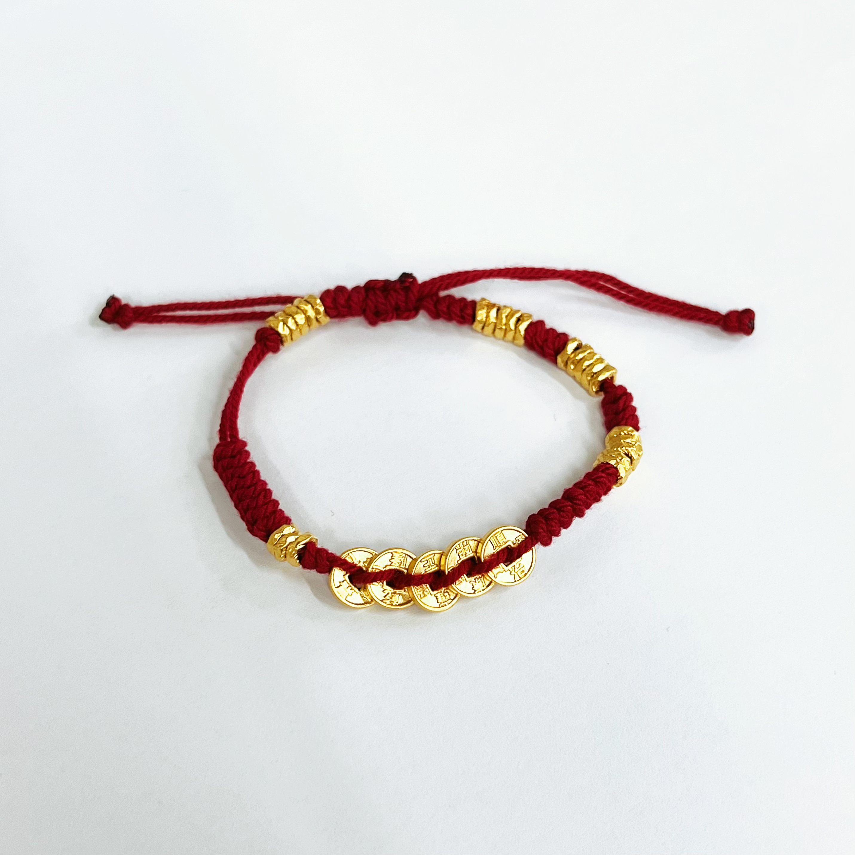 足金999五帝币盘缠手绳【QL06643】