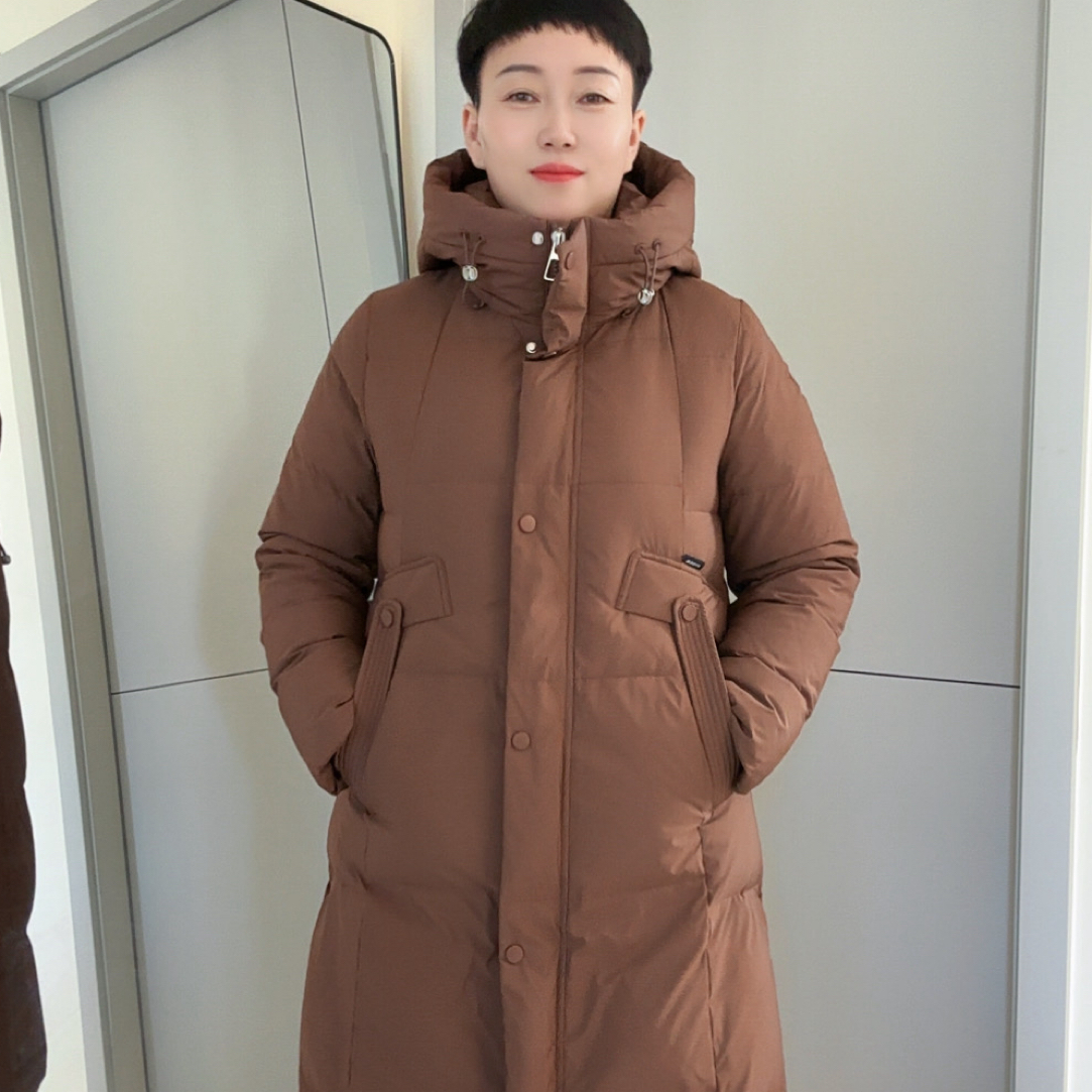 8703长款女装时尚款收腰连帽