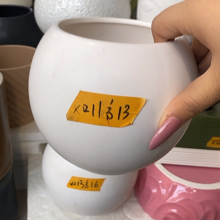 陶盆有孔 瑕疵针孔漏釉介意勿拍 口高