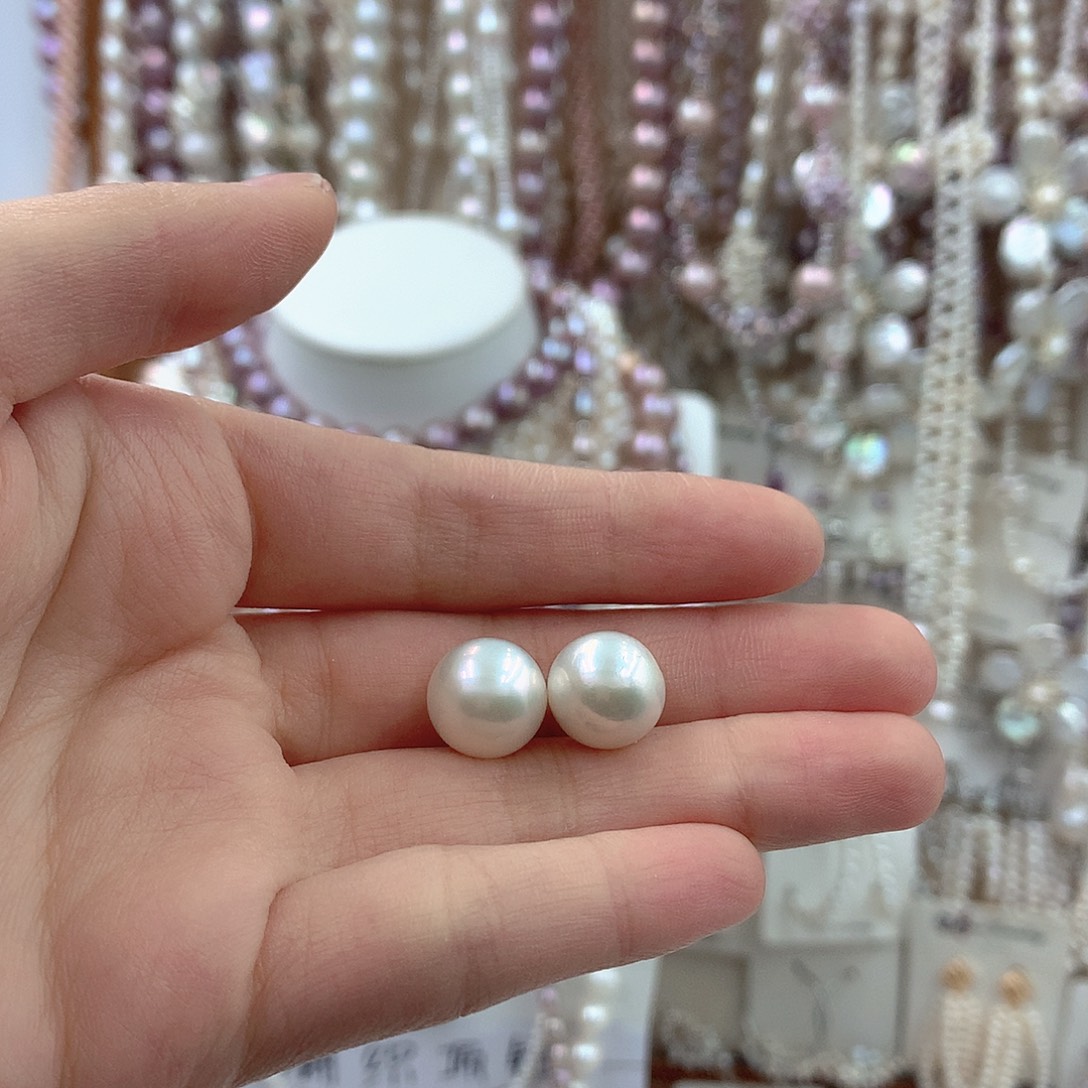 淡水珍珠项链耳饰银S925镶嵌