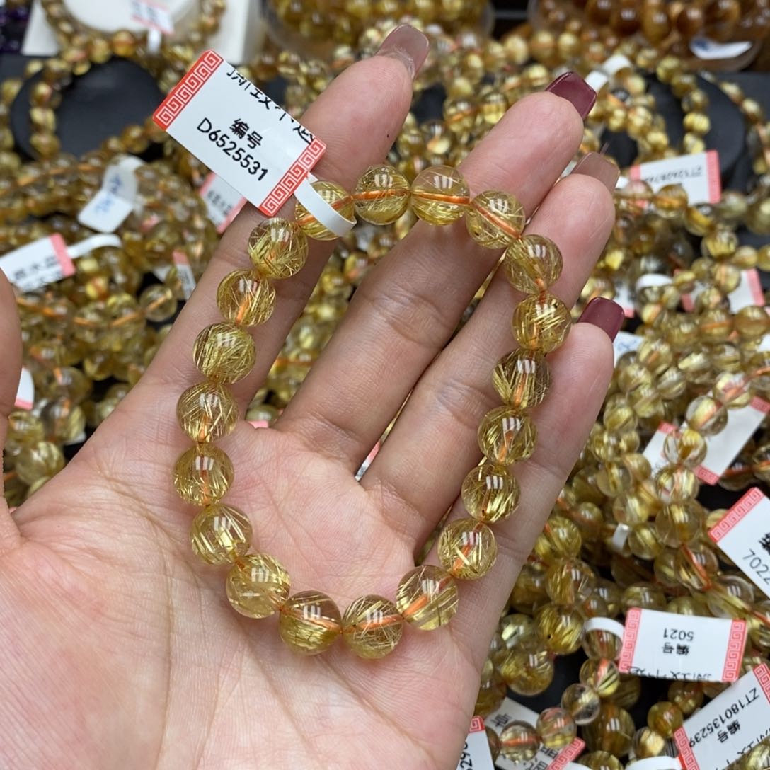 发晶手串未镶嵌卓慕水晶钛晶D6525531J