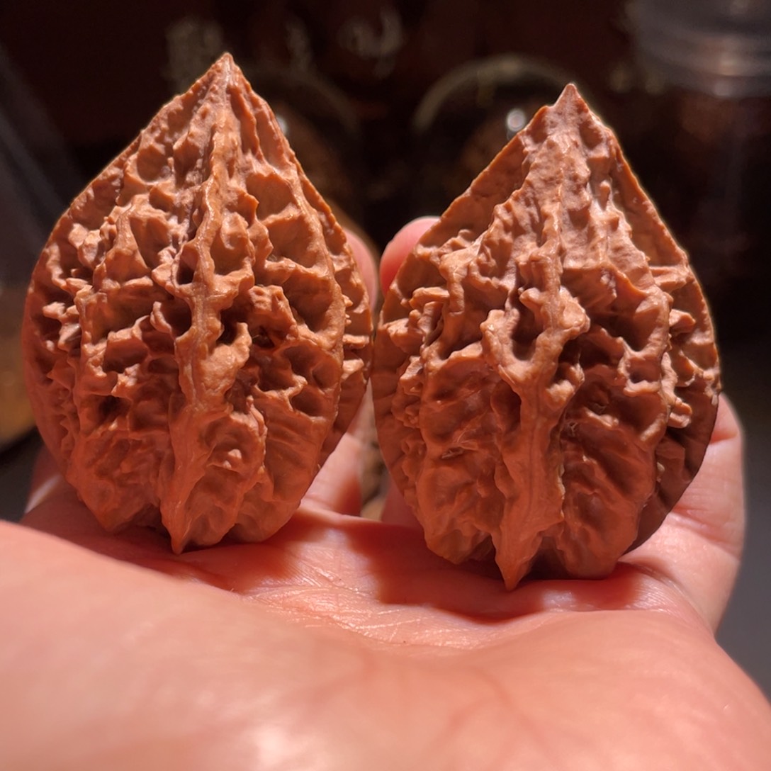 文玩核桃吊坠八棱龙脊22