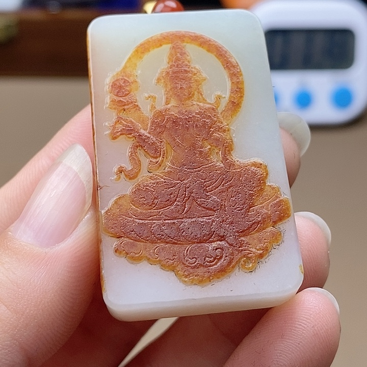 和田玉挂件未镶嵌金**！F