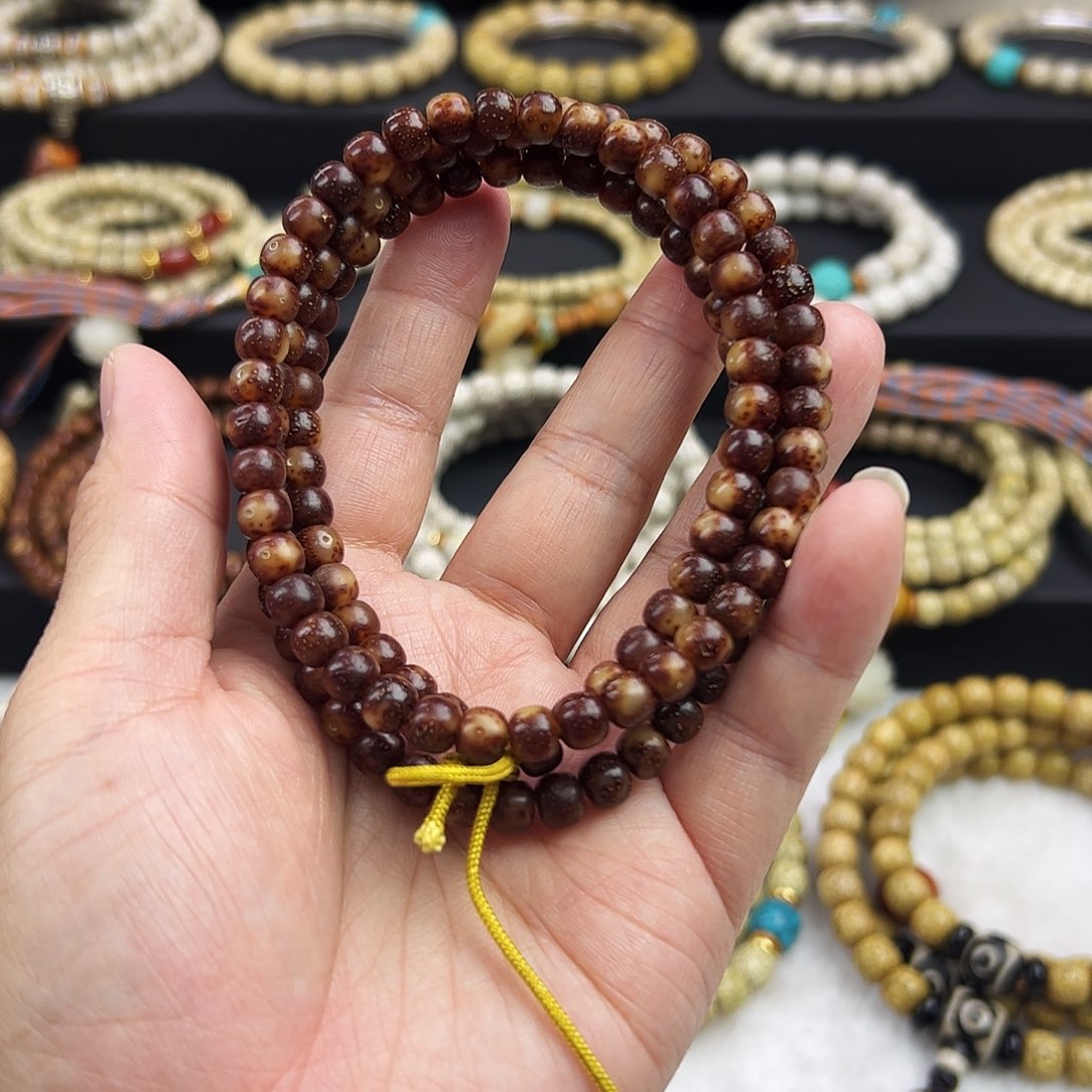 j***o手串星月菩提星月菩提手串粉皮果冻料