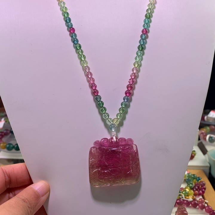 双色碧玺手链未镶嵌净*