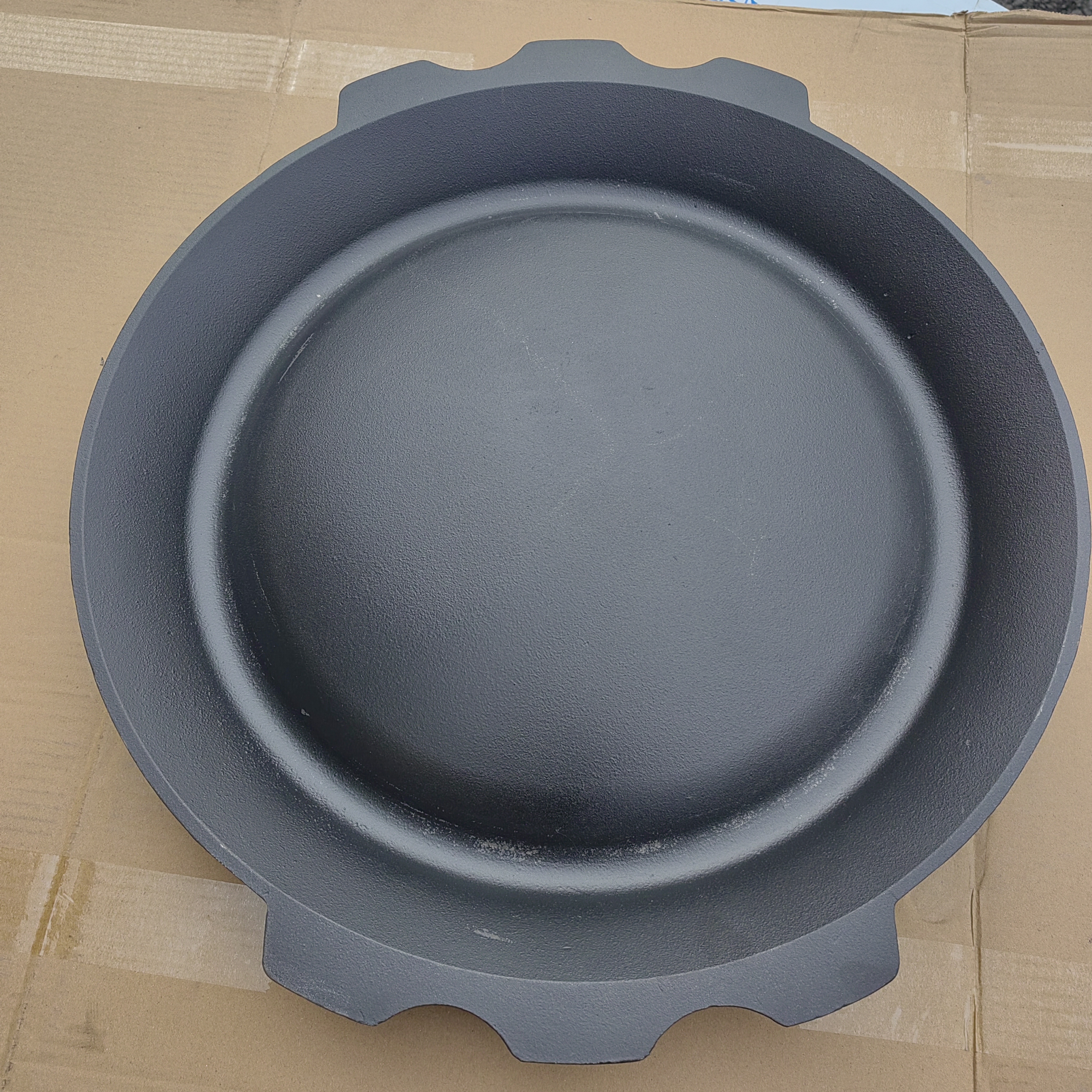 贵州铸铁无脚馒头锅特厚商用网红烙锅 夜市摆摊专用