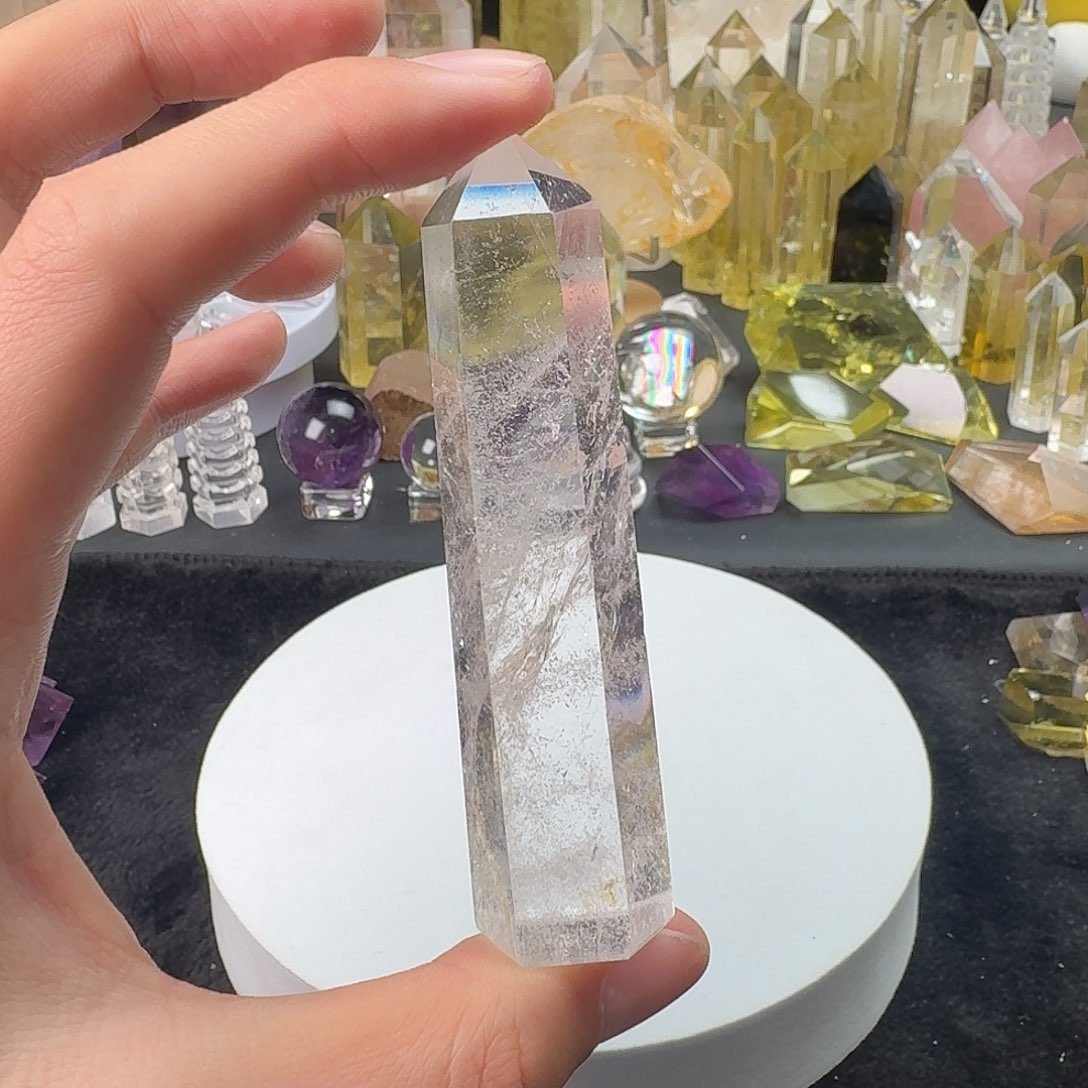 水晶未镶嵌珠宝半成品白水晶