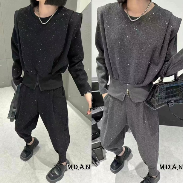 早春新款满天星两件套套装