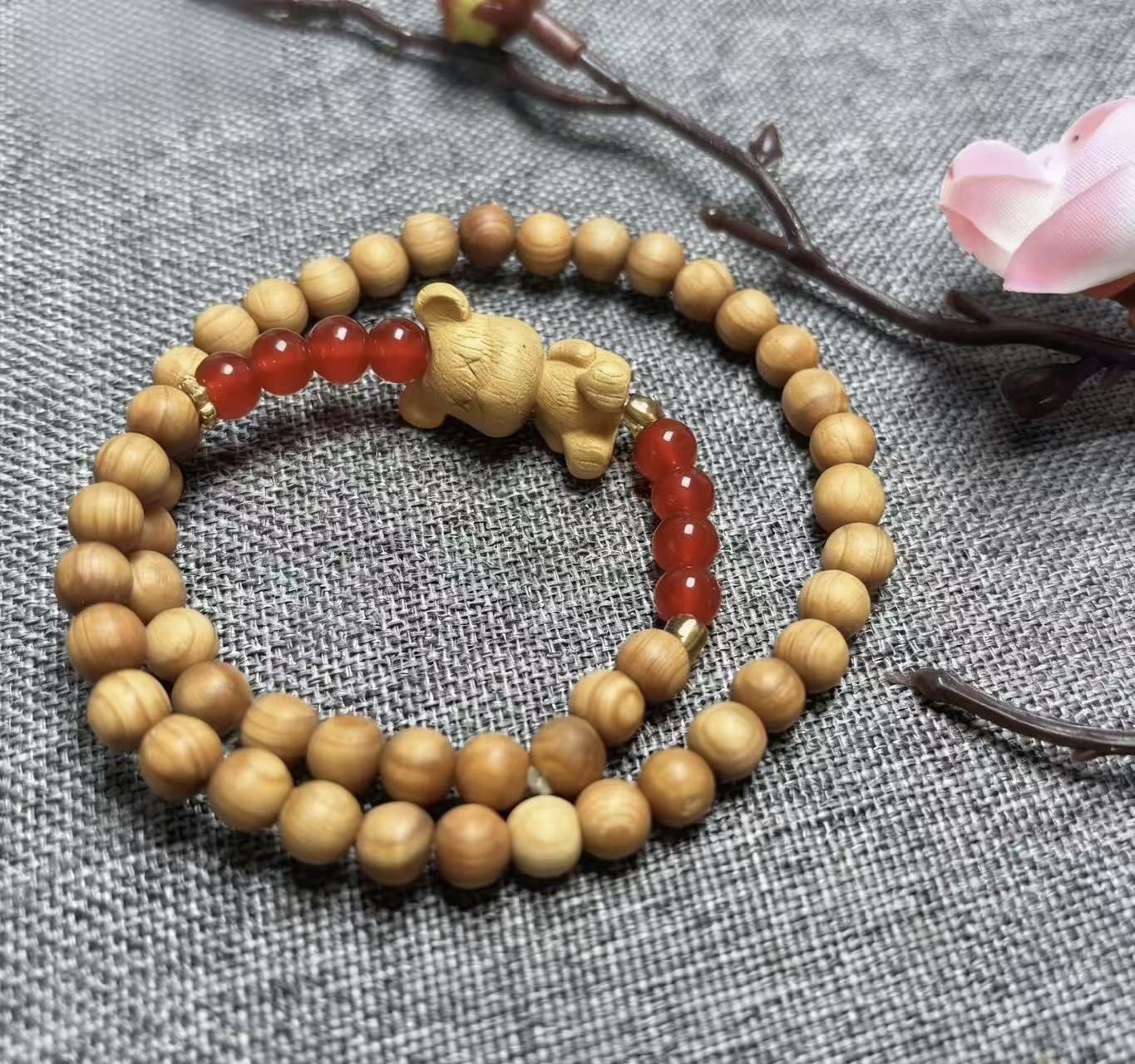 双圈崖柏带熊（无礼盒）603