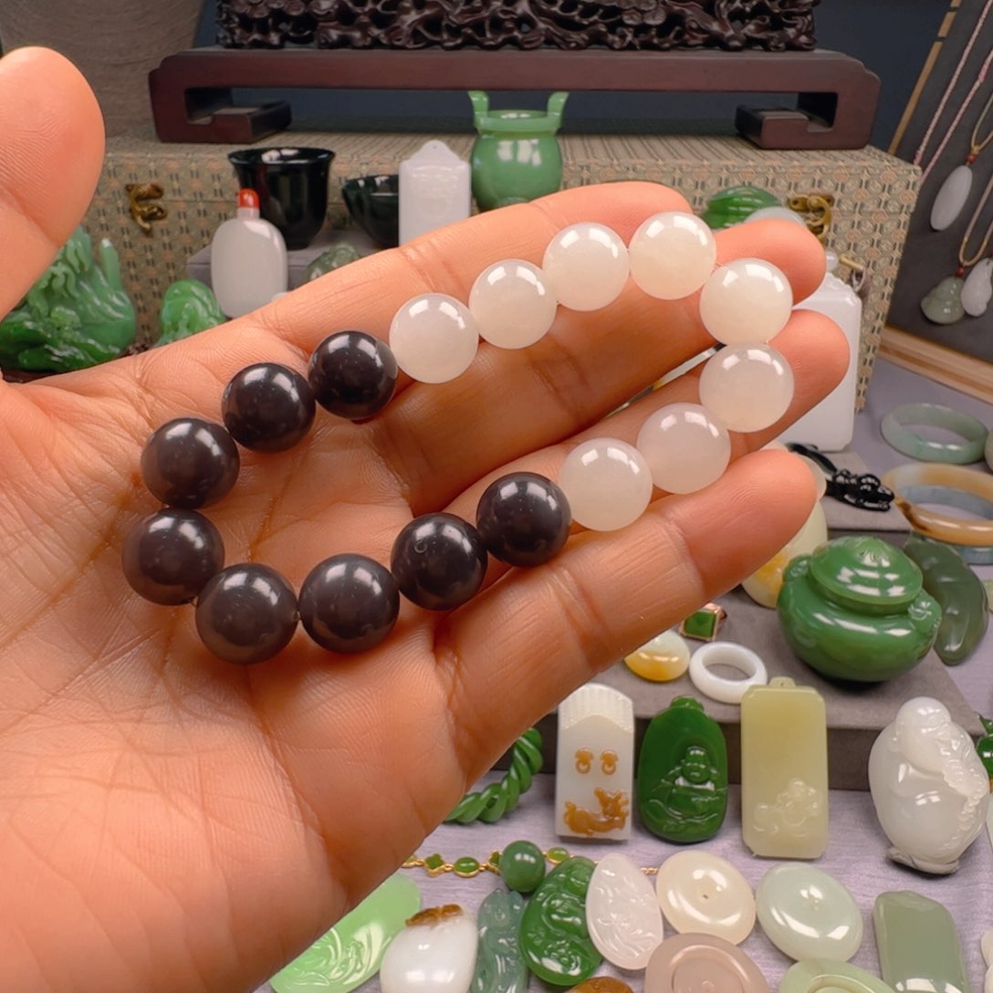 和田玉手串未镶嵌