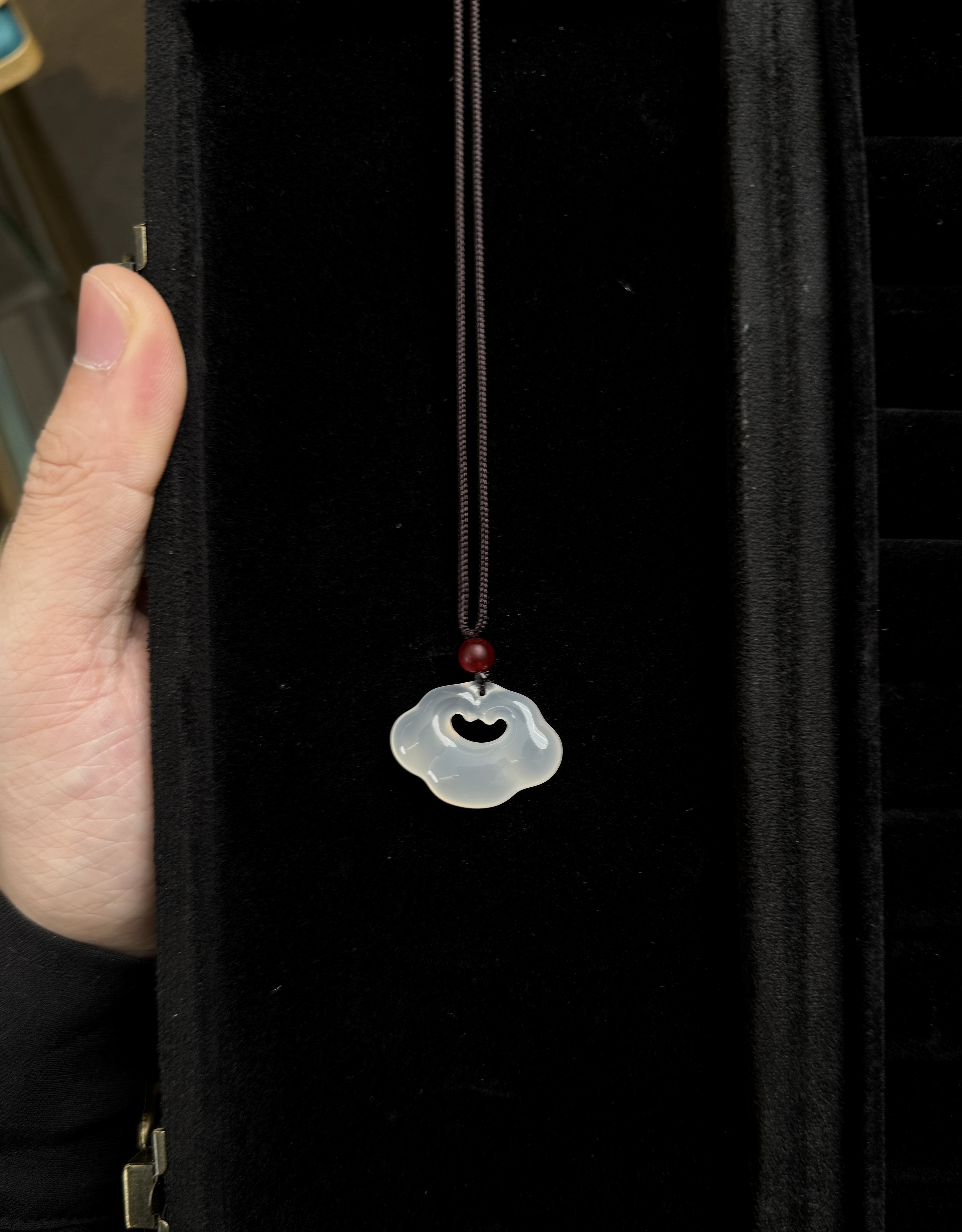 【大姑姐专属】玉髓祥云锁吊坠 赠手工编织绳