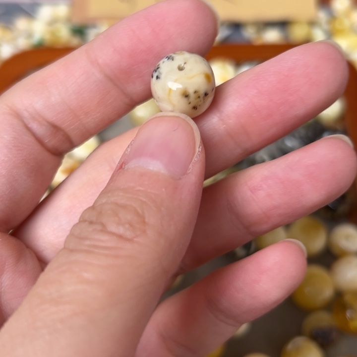 蜜蜡未镶嵌裸石12.1mm一个