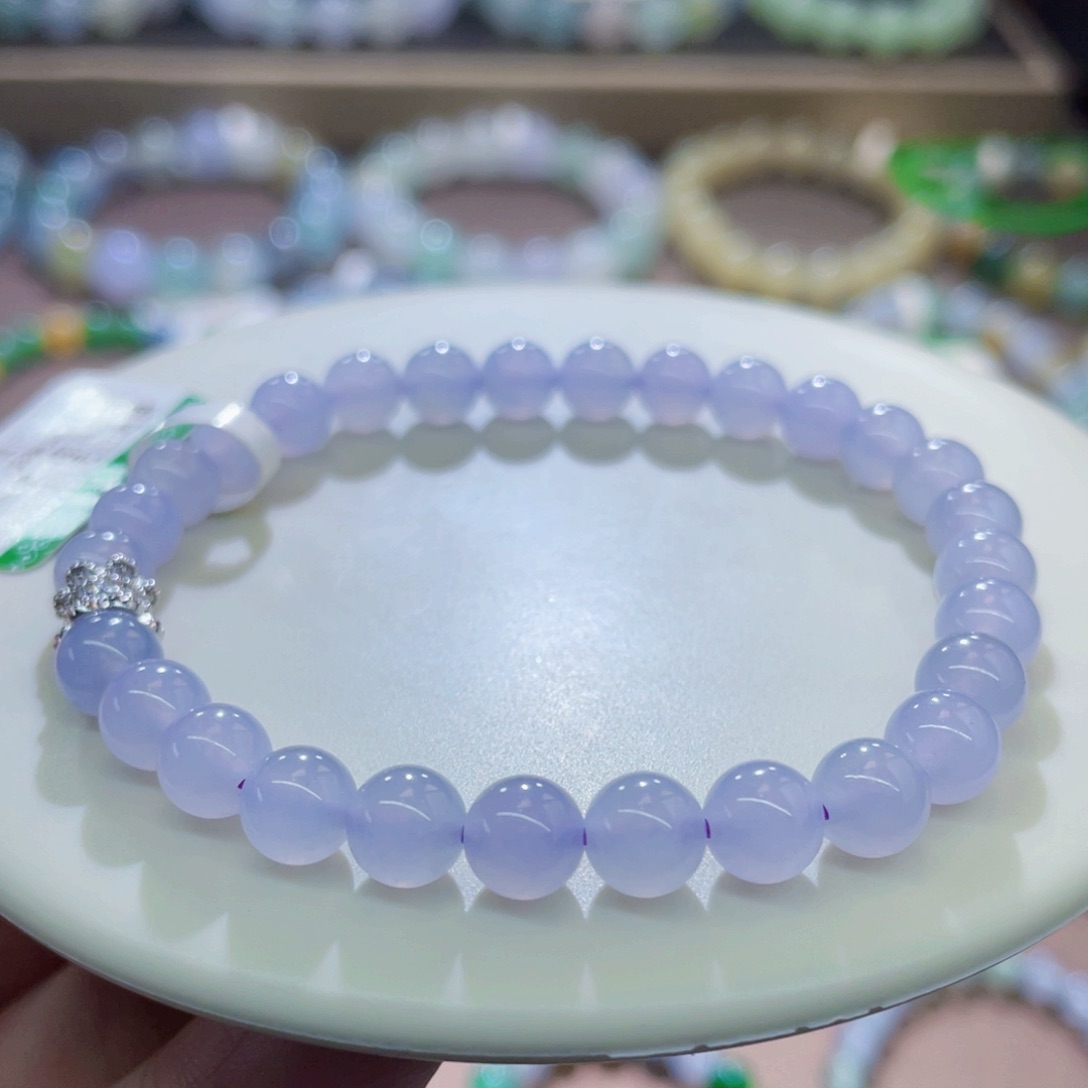 未镶嵌手链翡翠粉紫