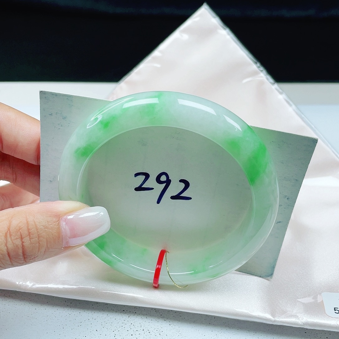 翡翠未镶嵌手镯 正圈57