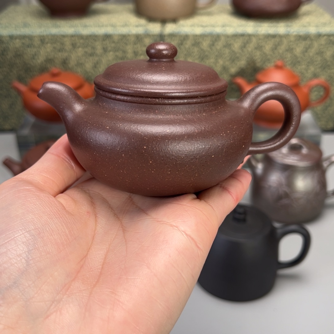 紫砂茶壶千禧紫泥仿古140cc