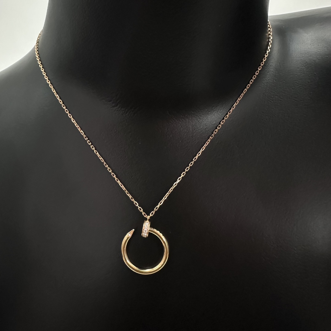 99新 Cartier/卡地亚 Juste un Clou18K金钉子半钻项链 06764