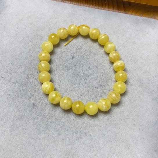 蜜蜡裸石未镶嵌手串