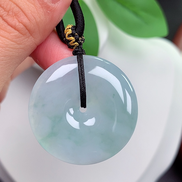颈饰未镶嵌翡翠平安扣33x6.3mm
