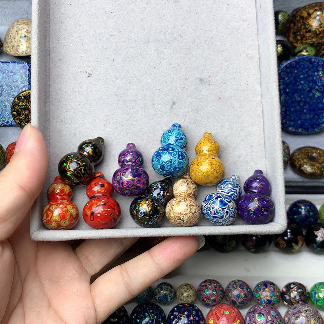 保真非遗大漆工艺欧珀檀木小葫芦随机发一颗