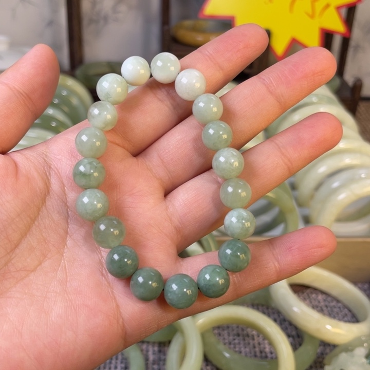 未镶嵌岫玉手镯手串