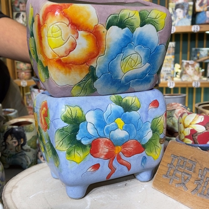 红陶景德镇艺术手绘作品