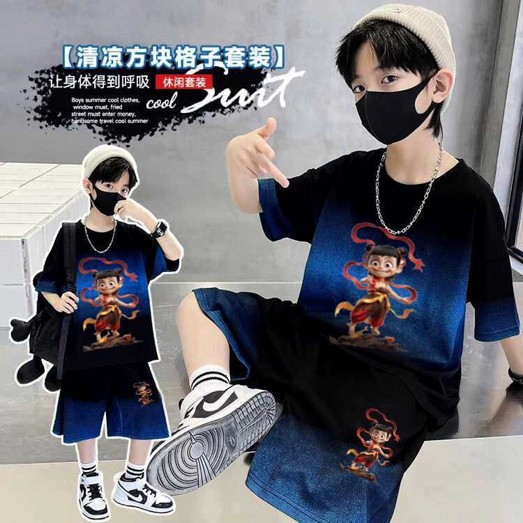洋气休闲短袖-套装儿童2026潮款速干新款夏装大童6-12岁夏季运装