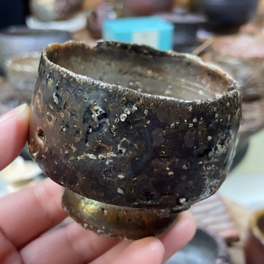 杯微瑕飞皮 柴烧裸烧手作品