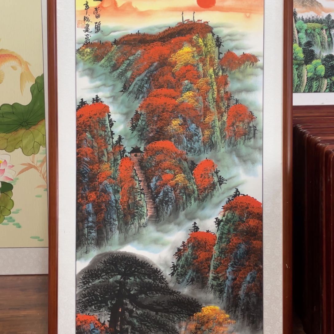 国画带框尺寸63*123厘米