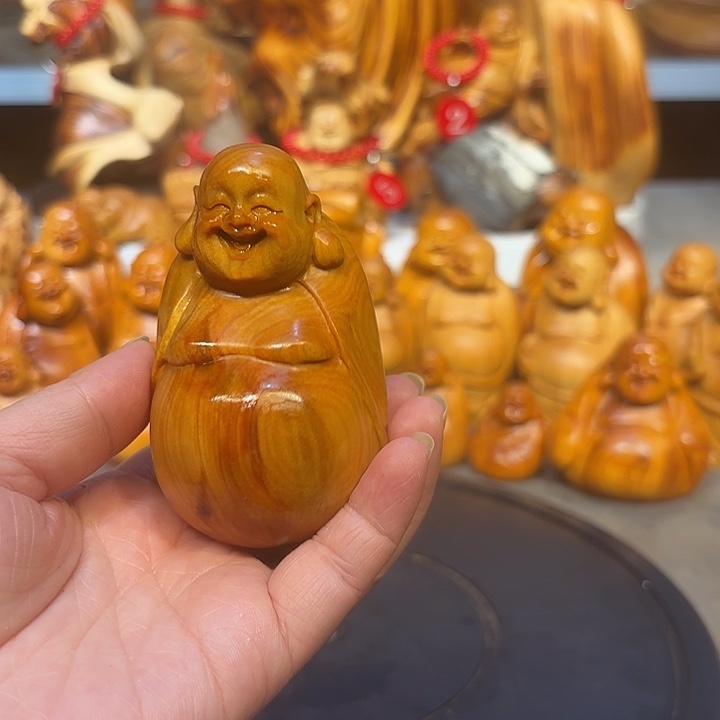 柏木太行崖柏弥勒佛