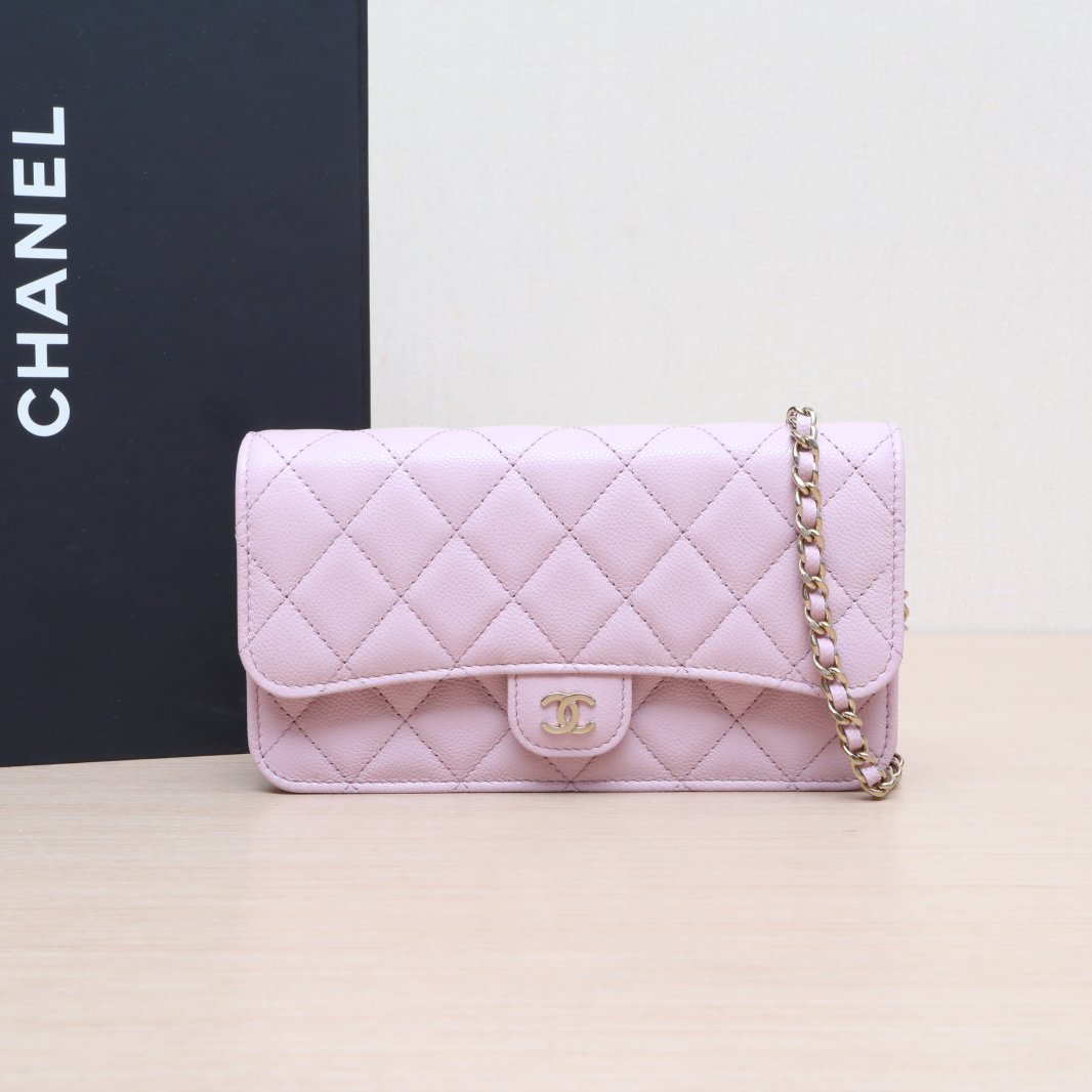 99新 Chanel/香奈儿 小花佳珊P205438535 24A CF woc 荔枝 镭射