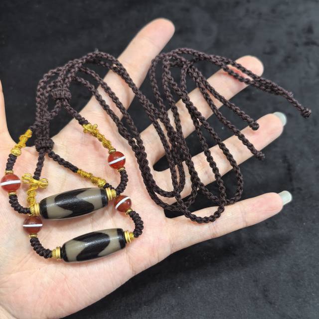 【曹美丽精选】 H70915-玛瑙diy脖挂(牙牙)-多样性发其一-12*28㎜