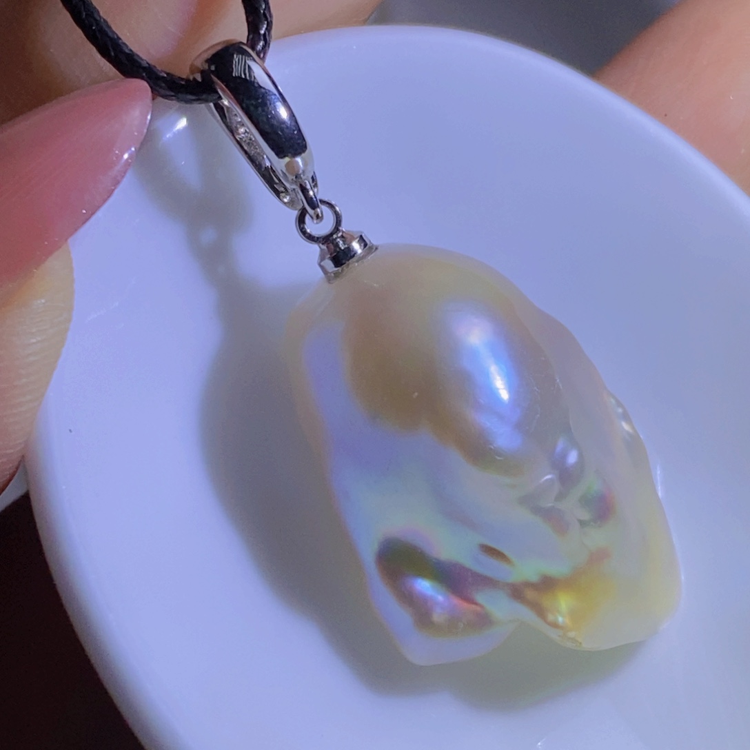 银S925镶嵌淡水珍珠淡水珍珠