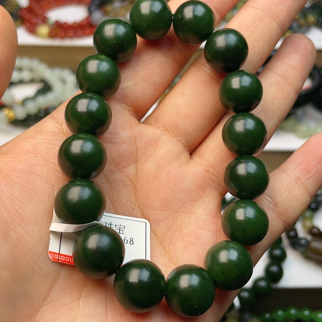 和田玉手串卡12.8未镶嵌