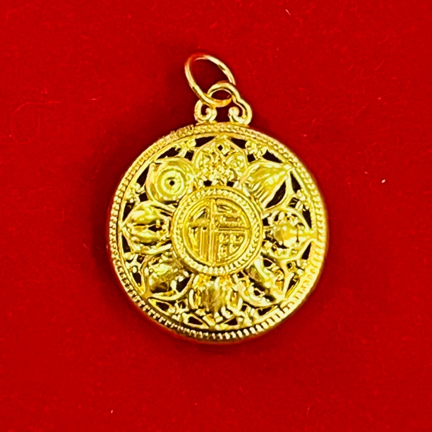 【夏夏专享】足金999饰品 罗盘吊坠 GP 1.11