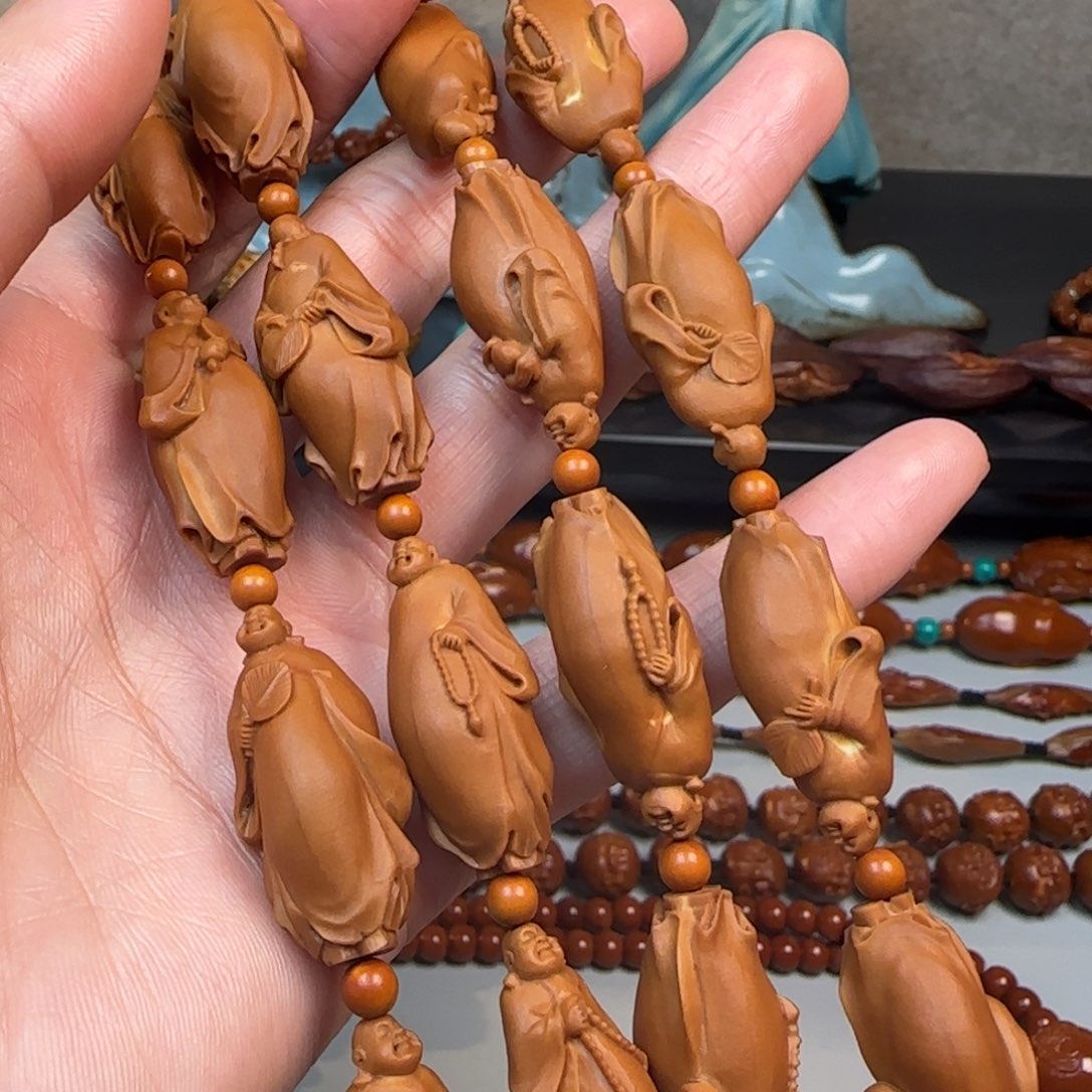 橄榄核手串/手链十八弥勒长串1.45尺寸