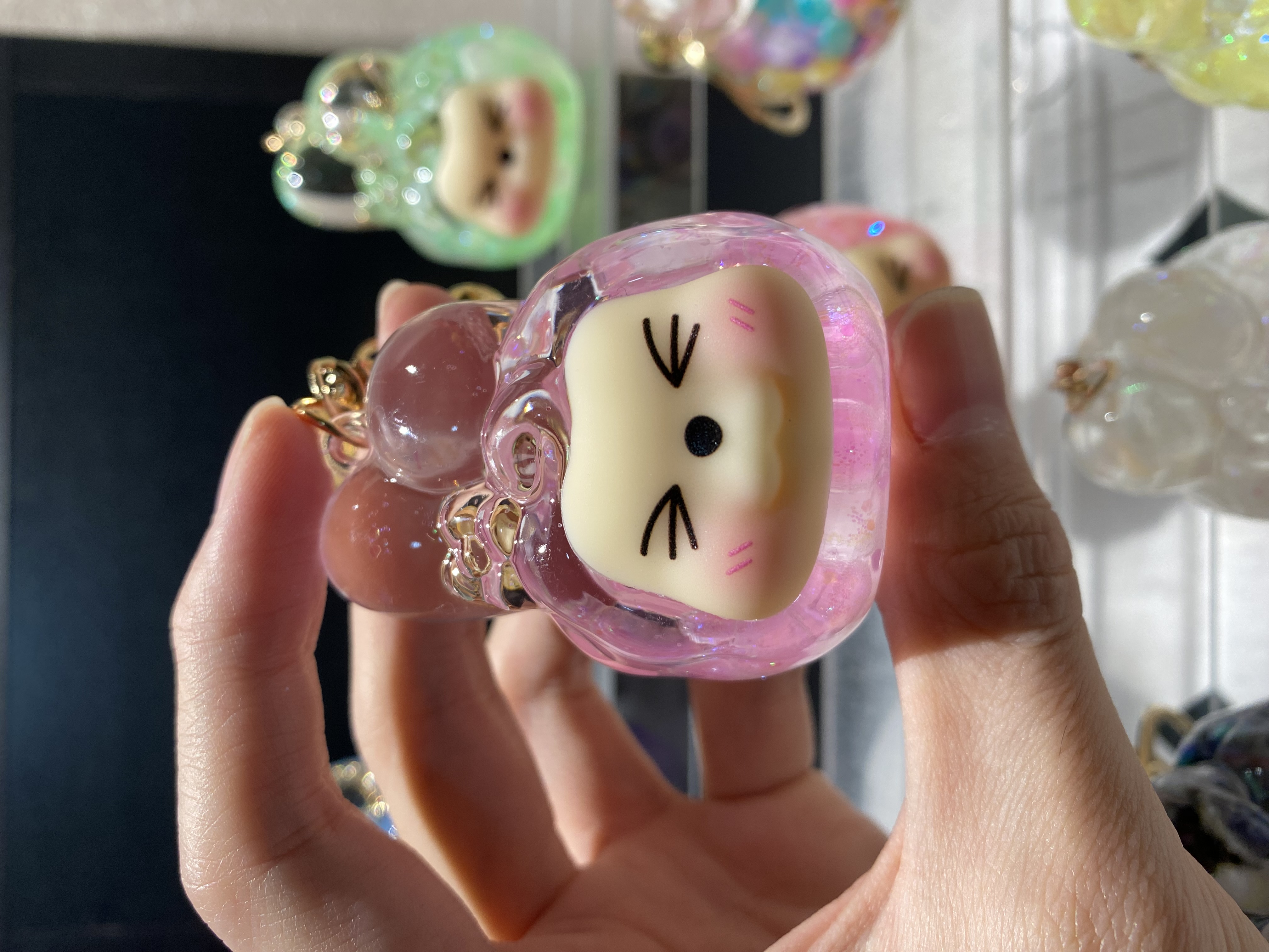 【拍1拆2保5】新款双色爆珠【美乐蒂】车载摆件diy钥匙扣