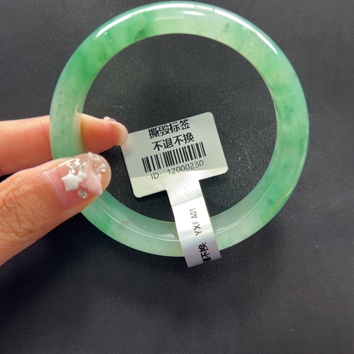 石英质玉未镶嵌手镯秋秋 56.9