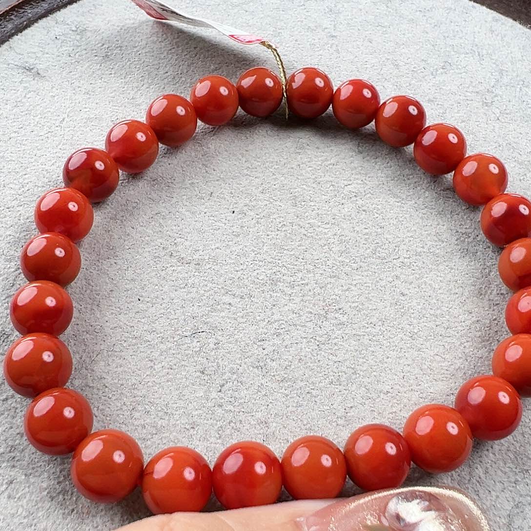 南红玛瑙手串未镶嵌